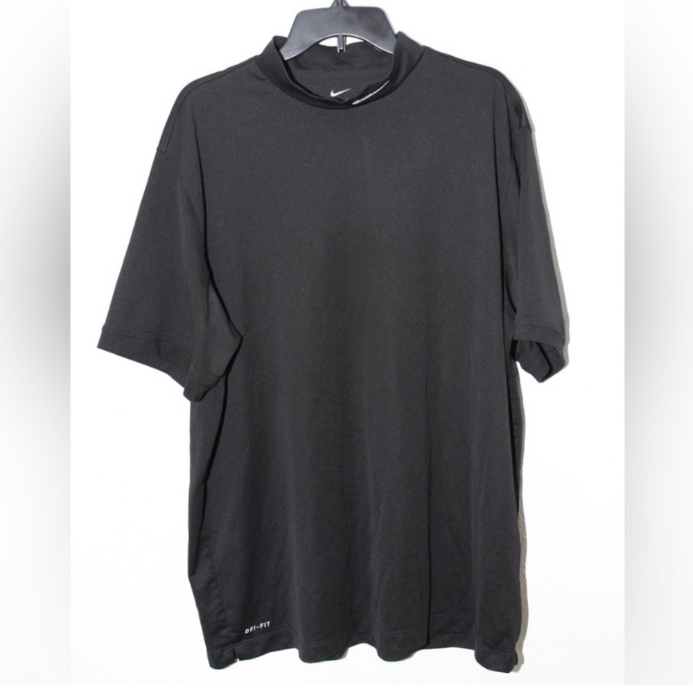 Men’s Nike Dri-Fit Mock Neck Black Shirt